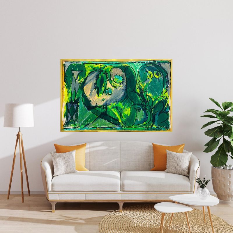 Naturellement vulnérable (Acrylic (modern)) - Pierre ALECHINSKY