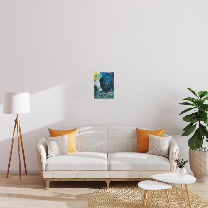 Saison bleue (Planche I) (Farblithographie) - Teh-Chun CHU