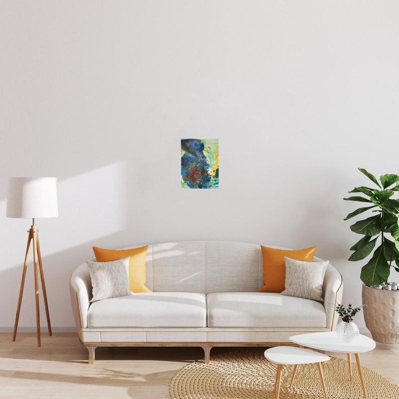 Saison bleue (Planche VII) (Lithograph) - Teh-Chun CHU