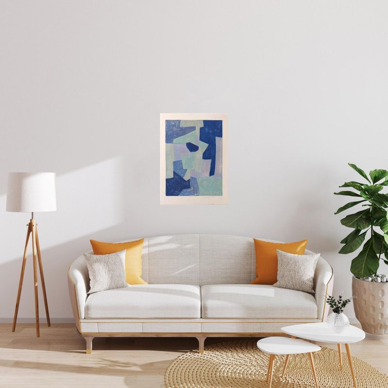 Composition bleue et verte L36 (Lithographie) - Serge  POLIAKOFF