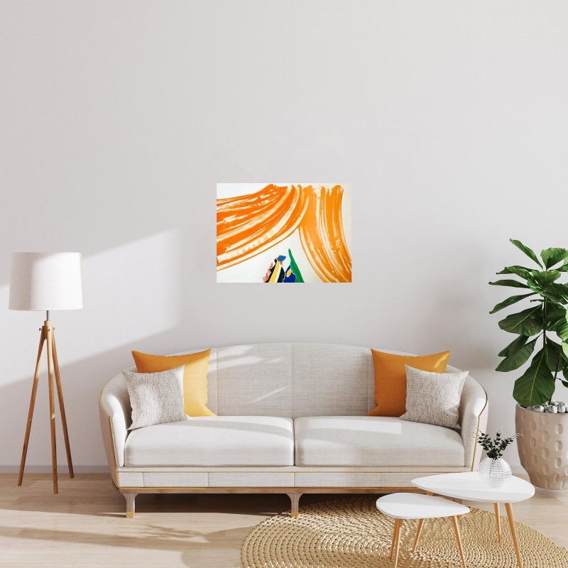 The Red Curtain (Lithograph) - Olivier DEBRE