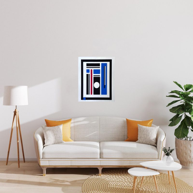 Geometric composition (Silkscreen) - Geneviève CLAISSE