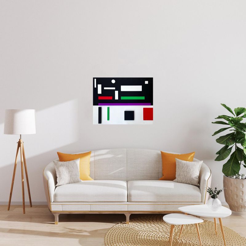 Geometric composition (Silkscreen) - Geneviève CLAISSE