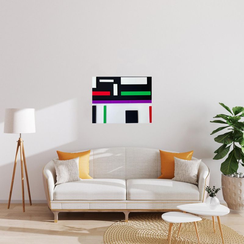 Geometric composition (Silkscreen) - Geneviève CLAISSE