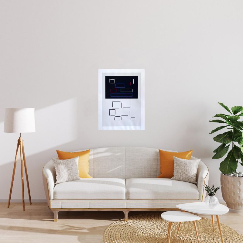 Geometrische Komposition (Siebdruck) - Geneviève CLAISSE