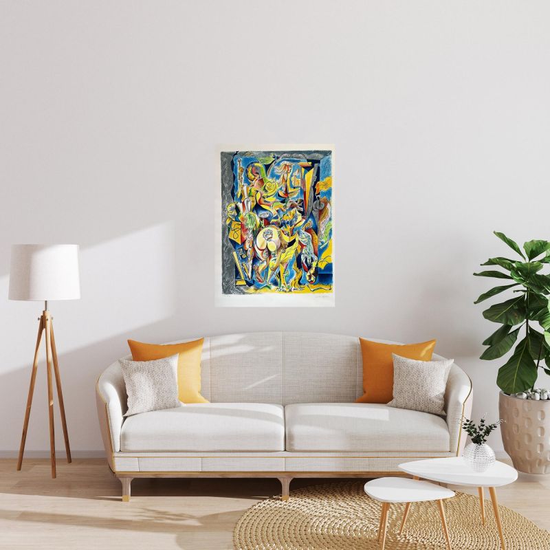 The work of chance (Lithograph) - André  MASSON