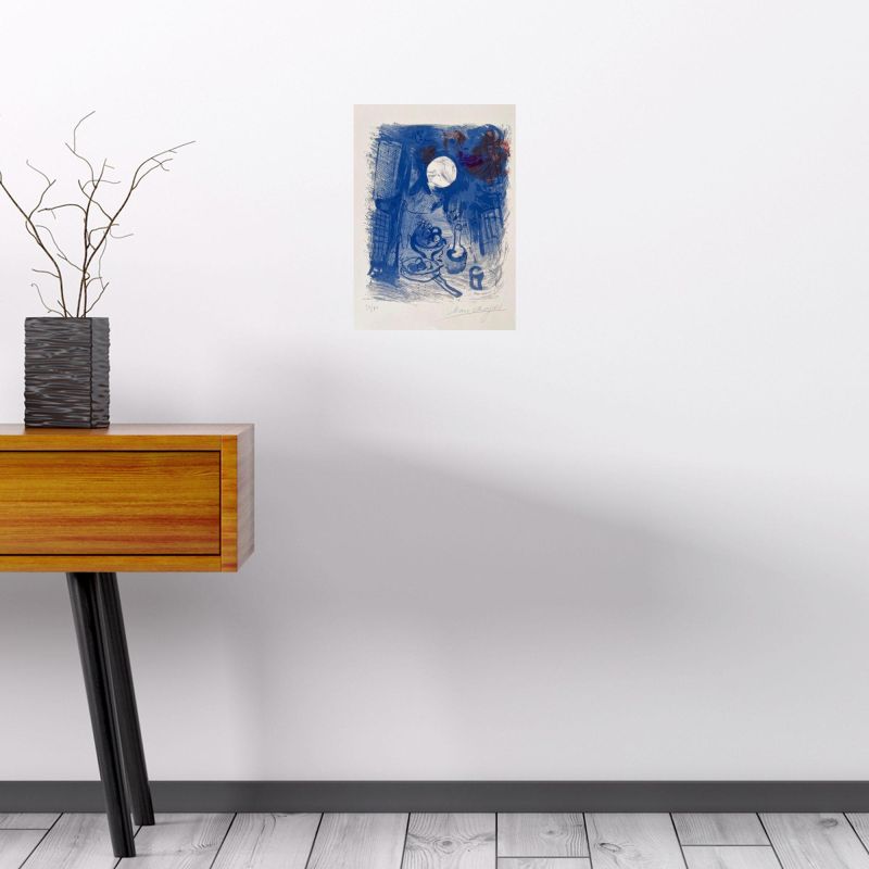 Blaues Stillleben (Farblithographie) - Marc CHAGALL