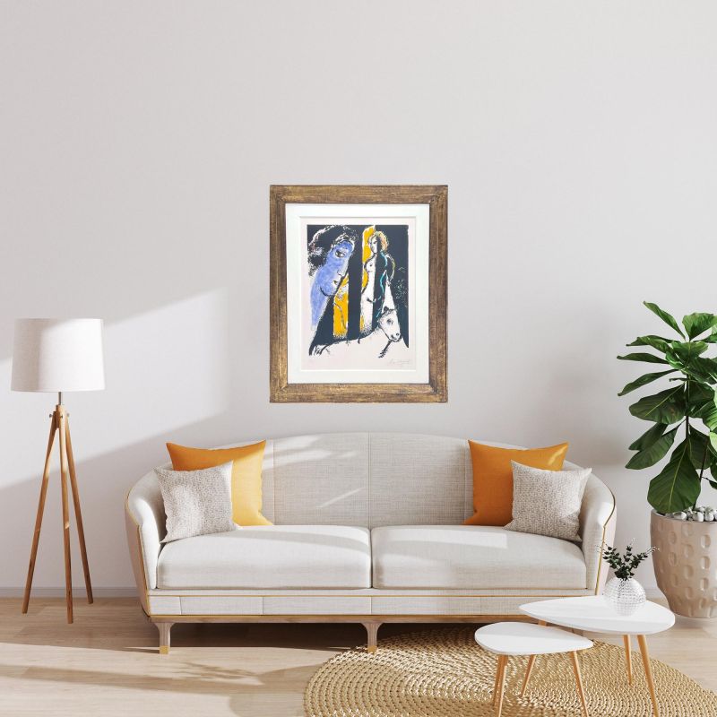 El Perfil azu (Litografía) - Marc CHAGALL