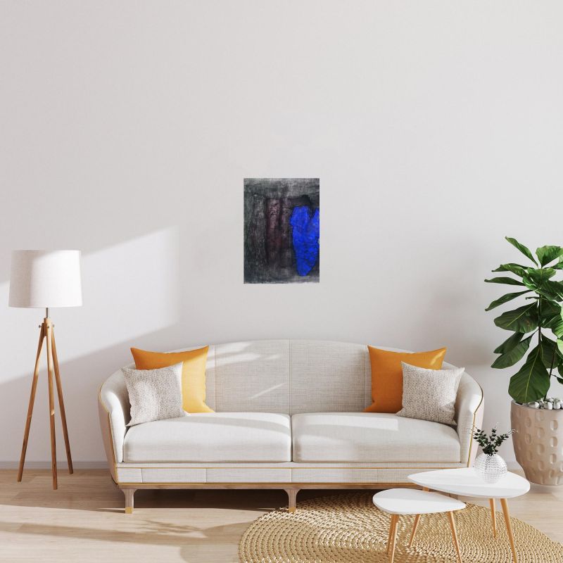 Aparición azul (Gouache (contemporáneo)) - Véronique NEROU