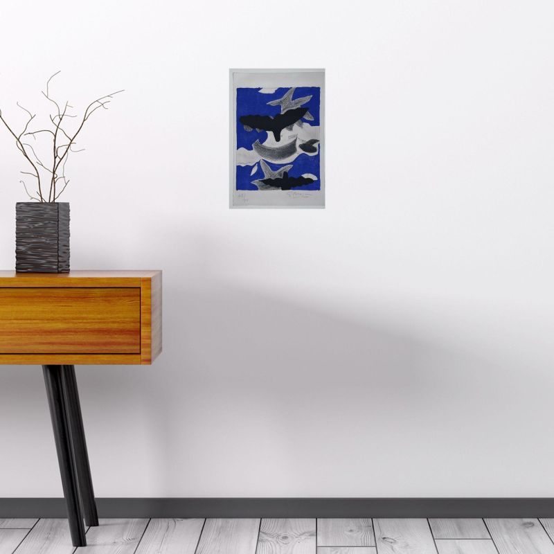 Dos p&aacute;jaros con nubes (Litografía) - Georges BRAQUE