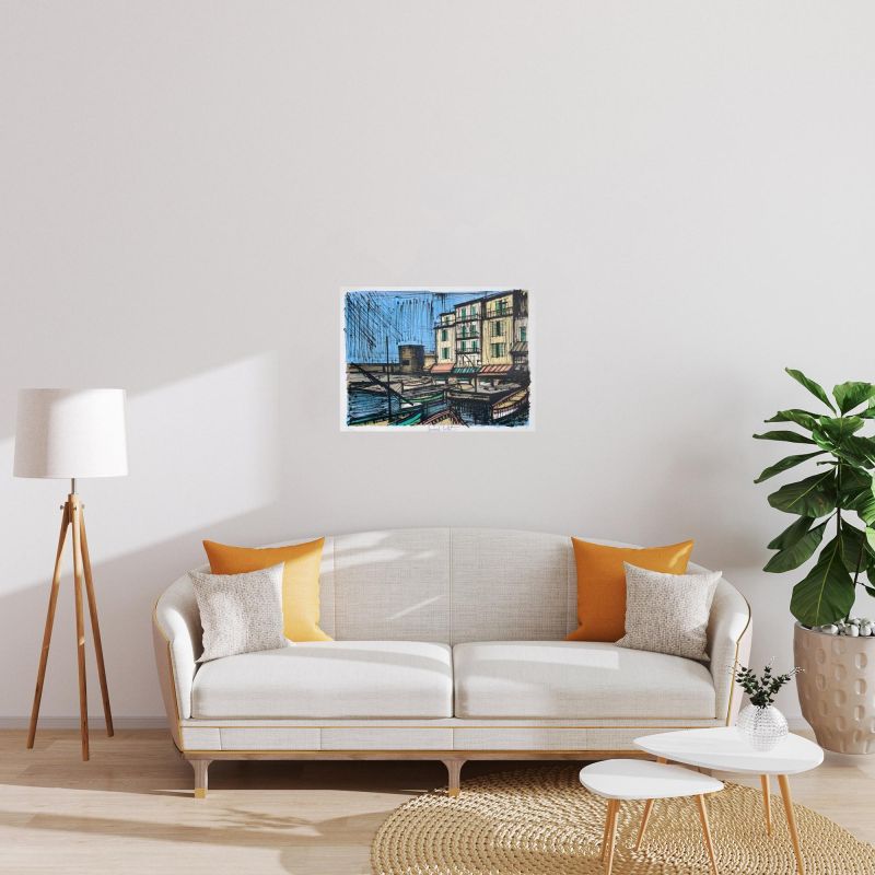 El puerto pesquero (Litografía) - Bernard BUFFET