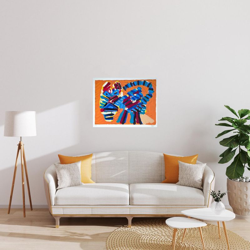 Sunshine Cat (Litografía) - Karel APPEL