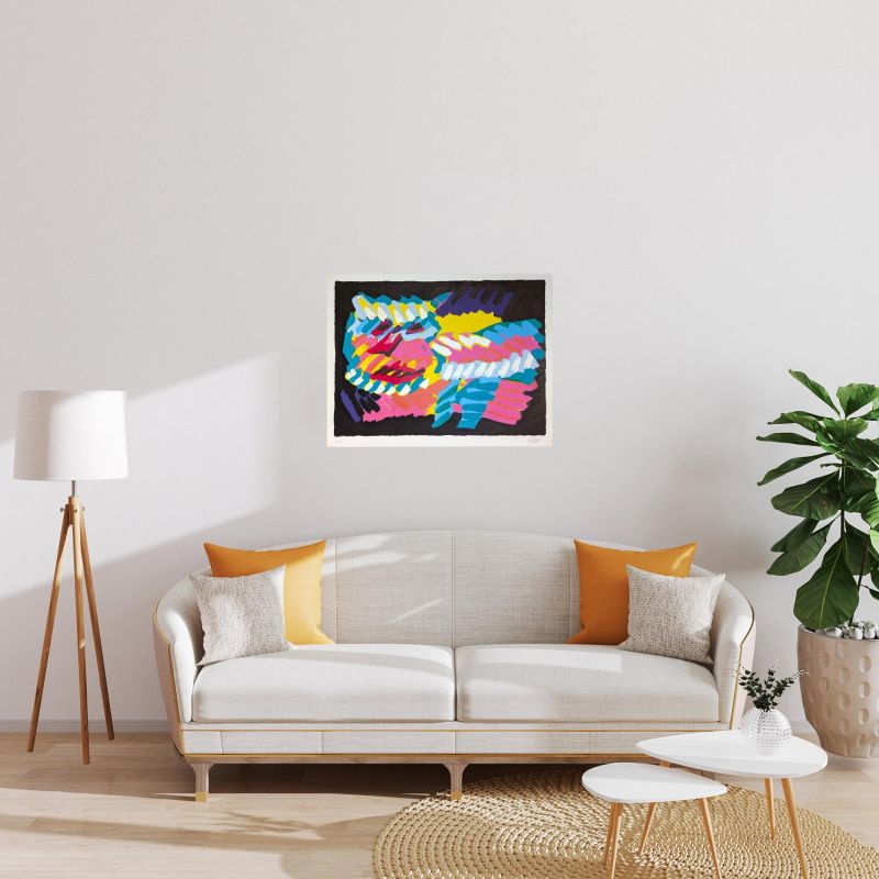 Pink Cat (Lithograph) - Karel APPEL