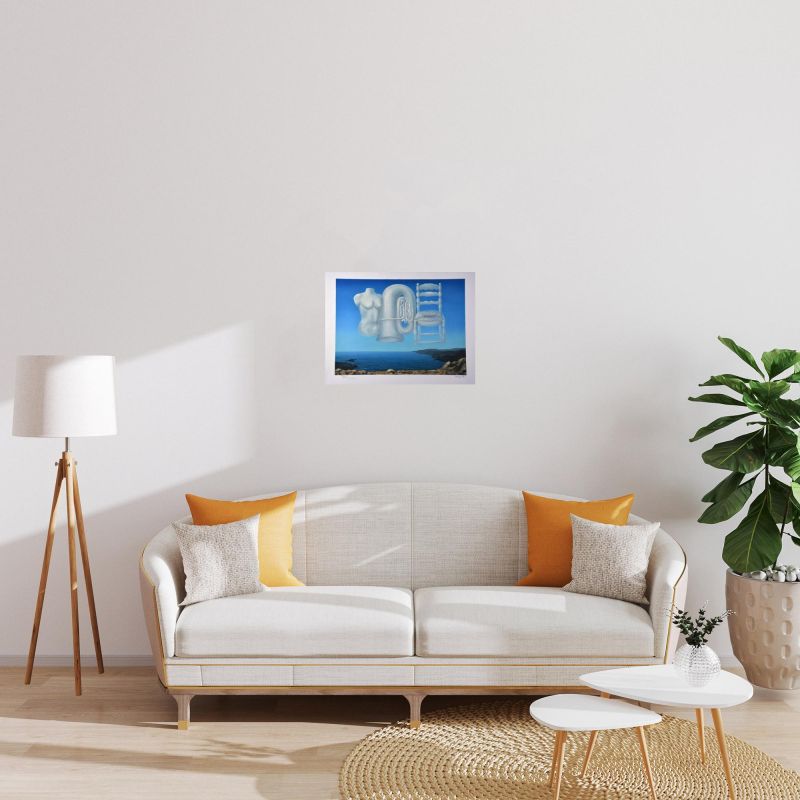 Die bedrohliche Zeit (Farblithographie) - René MAGRITTE