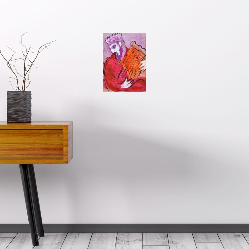 Le roi &agrave; la harpe (Litografía) - Marc CHAGALL