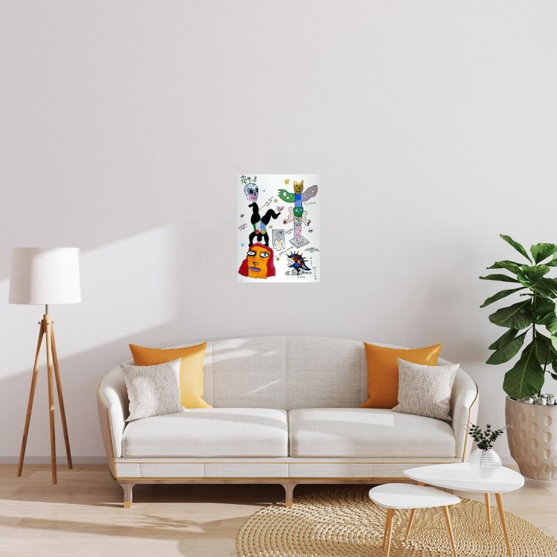 Totem (Farblithographie) - Niki DE SAINT PHALLE