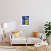 Blue, black and yellow composition (Lithograph) — Serge POLIAKOFF